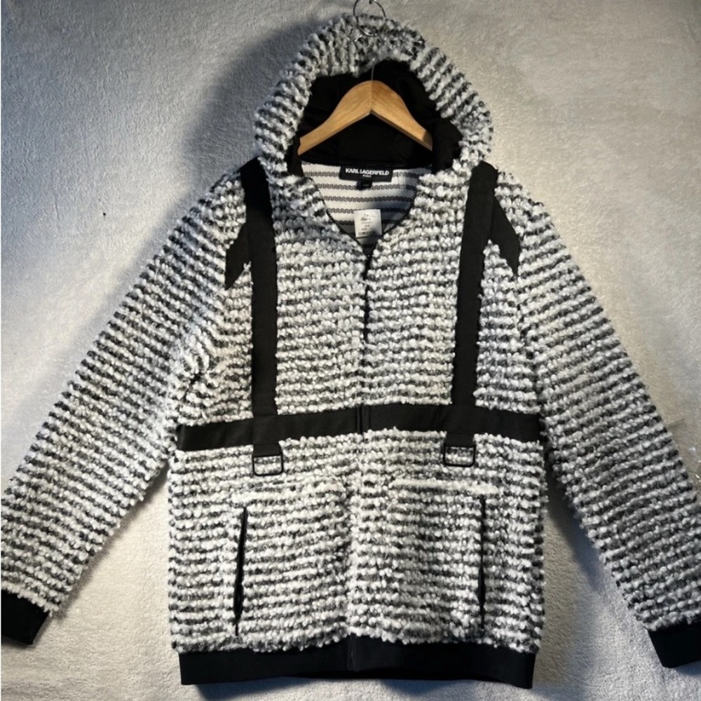 Karl Lagerfeld Black and White Performance Jacket
